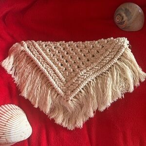 Handcrafted Cream Macramé Clutch/Purse